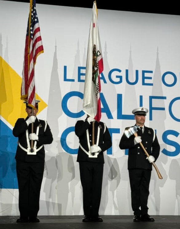 A color guard at a League of California Cities event