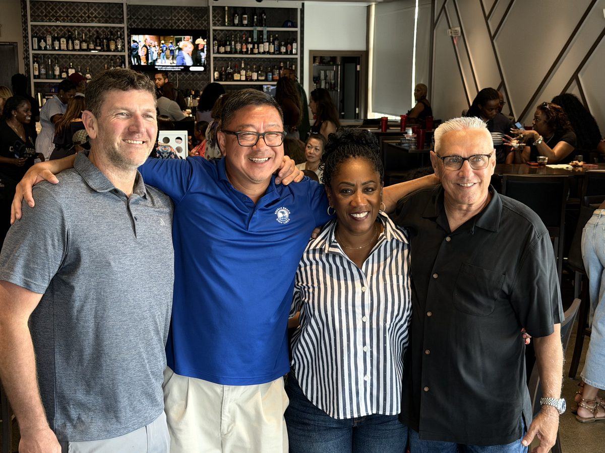 Ronna Green with supporters at a campaign event