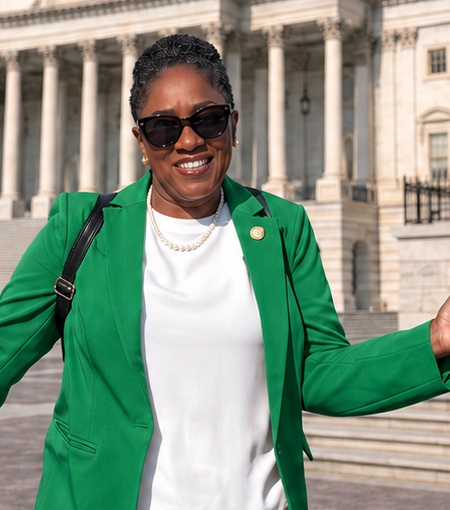Ronna Green outside the United States Capitol in Washington, D.C.
